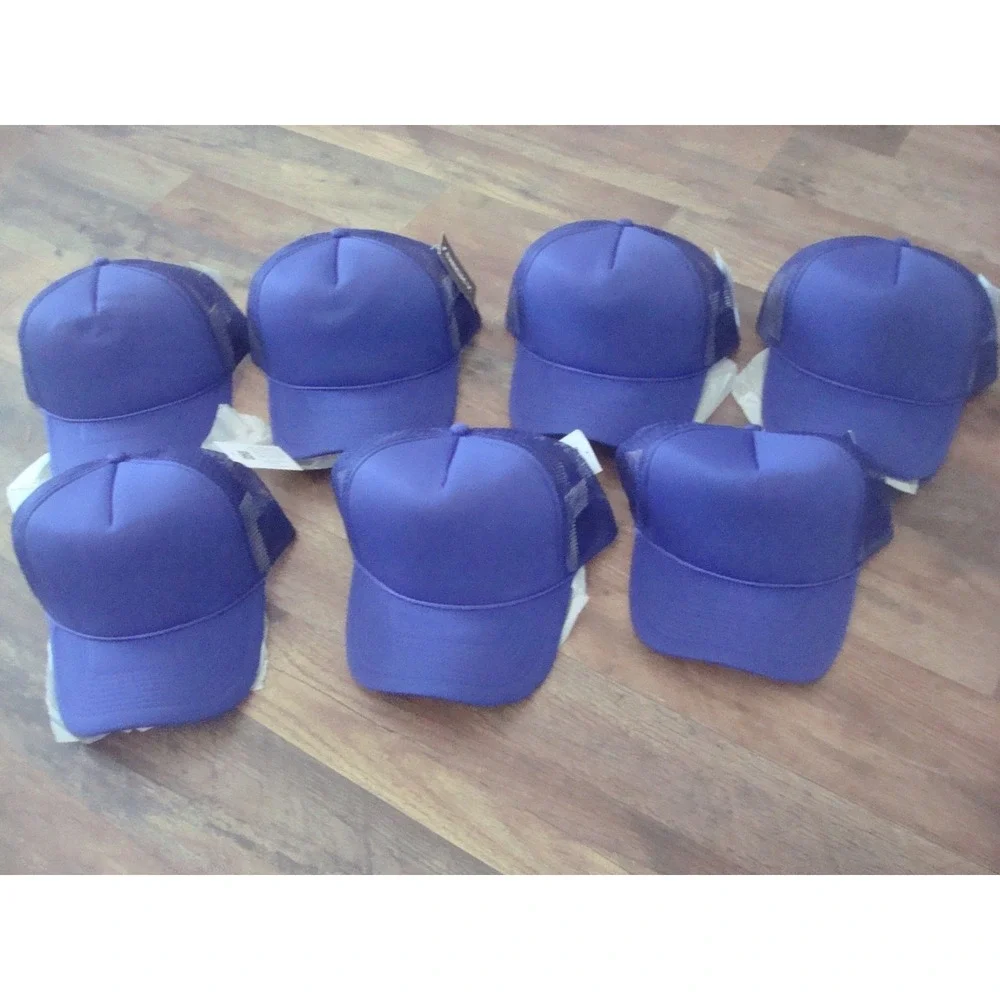 7 LOT BUNDLE BLANK SNAPBACK‎ TRUCKER SNAPBACK  HAT CAP 00S Y2K VINTAGE DEADSTOCK